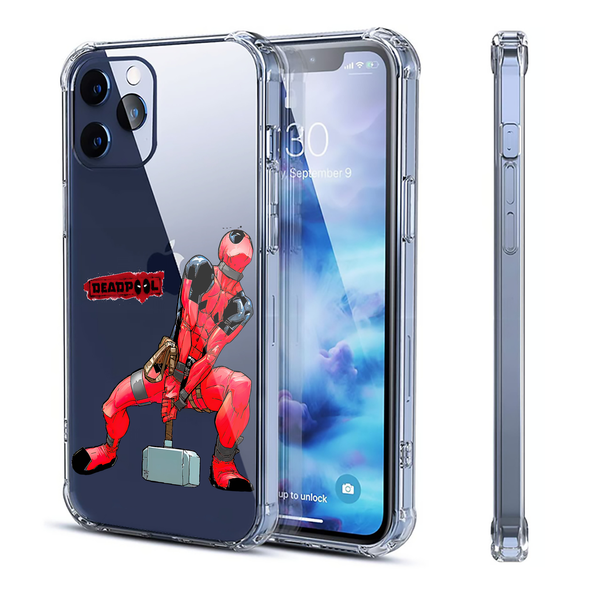 （画像用） Deadpool デッドプール 【iPhone 12シリーズ対応】透明スマホケース（クリアソフトケース）